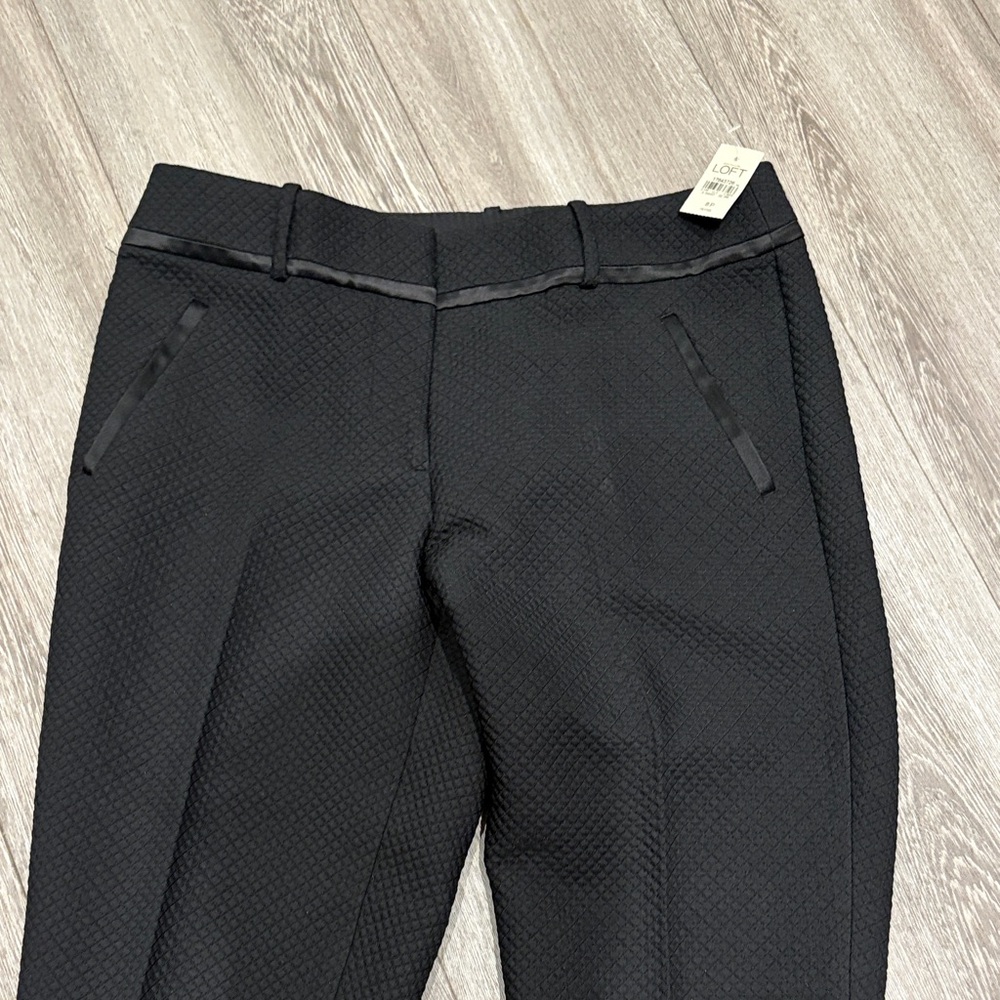 LOFT Textured Black Pants - Picture 9 of 11